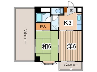 カスティール・タナベの物件間取画像